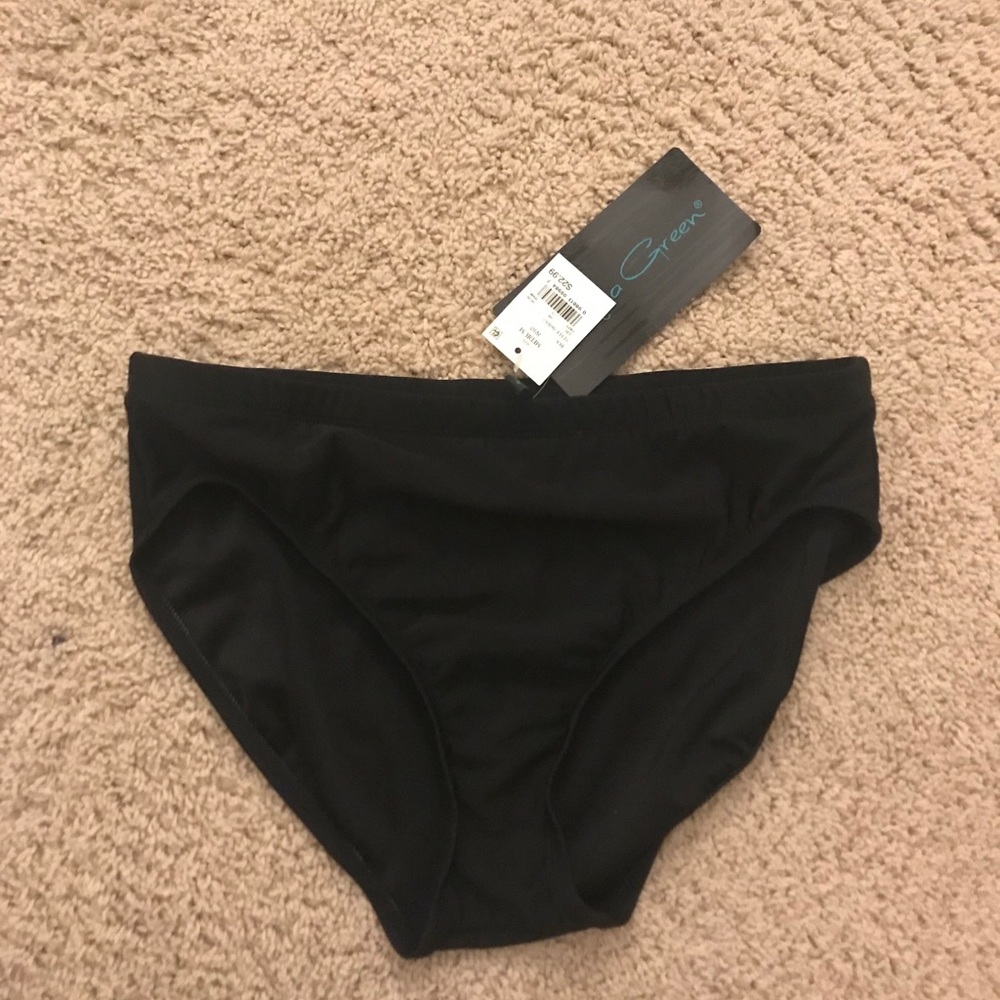 Aqua Green black bikini bottoms